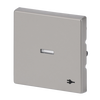 Rocker with legend Symbol "Socket" with Small Transparent Calotte for Switch/push button, Single rocker stainless steel - Pure Stainless Steel