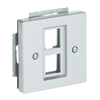 Cover plate Keystone 2 gang aluminium silver - Platform 63