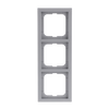 Cover frame 3-gang aluminium silver - future linear