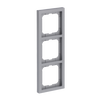 Cover frame 3-gang aluminium silver - future linear
