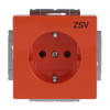 SCHUKO® Socket insert with legend ZSV orange - Platform 63