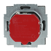 Busch-Protector® SCHUKO® socket insert with Neon lamp /Red with screw terminals stainless steel - Pure Stainless Steel