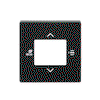 Cover plate Symbols "up, down, ECO, menu" for Room temperature controller anthracite - Platform 63