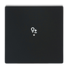 Rocker Symbol "dimming" with Small Transparent Calotte 1gang black matt - Platform 63