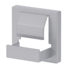 Cover plate PowerDock 1 gang aluminium silver - Platform 63
