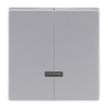 Control Element for Dimmer Two-part button with Neon lamp aluminium silver - Platform 63