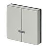 Control Element for Dimmer Two-part button with Neon lamp stainless steel - Pure Stainless Steel