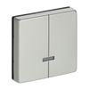 Control Element for Dimmer Two-part button with Neon lamp stainless steel - Pure Stainless Steel
