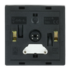 Control Element for Dimmer Two-part button with Neon lamp stainless steel - Pure Stainless Steel