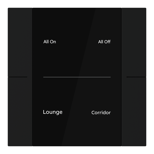YUB/U2.0.1-201 Control Element, 2/4-fold, Matt Black, FM