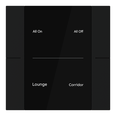 YUB/U2.0.1-201 Control Element, 2/4-fold, Matt Black, FM