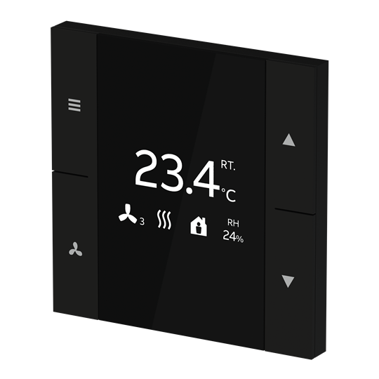 YUBR/U0.0.1-201 Room Temperature Controller, Matt Black, FM – Image 3 of 3