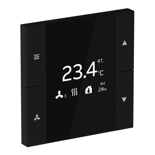 YUBR/U0.0.1-201 Room Temperature Controller, Matt Black, FM – Image 2 of 3