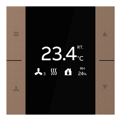 YUBR/U0.0.1-MB Room Temperature Controller, Mocha Brown, FM