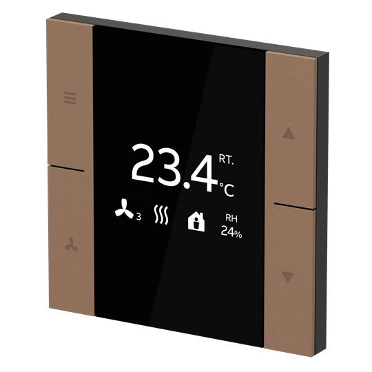 YUBR/U0.0.1-MB Room Temperature Controller, Mocha Brown, FM – Image 3 of 3