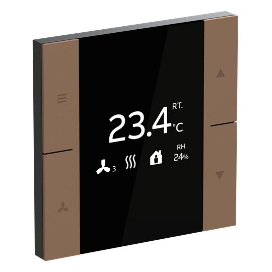 YUBR/U0.0.1-MB Room Temperature Controller, Mocha Brown, FM – Image 2 of 3