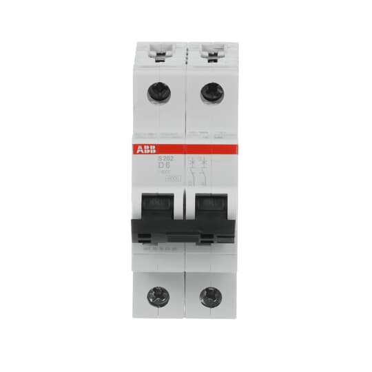 Miniature Circuit Breaker - S200 - 2P - 6 A - D - (AC) 6 kA