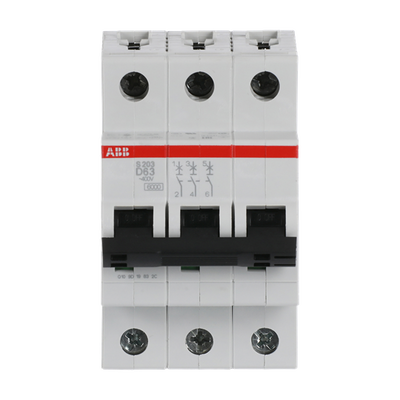 Miniature Circuit Breaker - S200 - 3P - 63 A - D - (AC) 6 kA