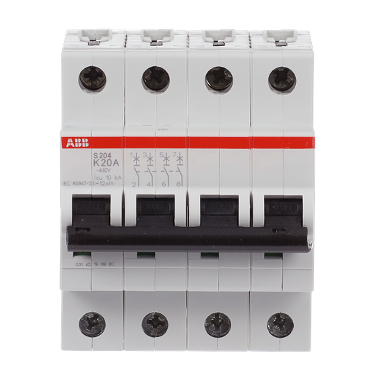 Miniature Circuit Breaker - S200 - 4P - 20 A - K - (AC) 6 kA