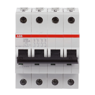 Miniature Circuit Breaker - S200 - 4P - 20 A - K - (AC) 6 kA