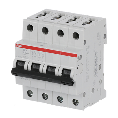 Miniature Circuit Breaker - S200 - 4P - 20 A - K - (AC) 6 kA