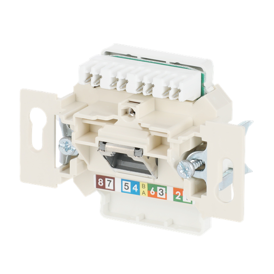 Flush Mounted Inserts Cat 6 RJ45 8(8) 1gang white – Görsel 4 / 4