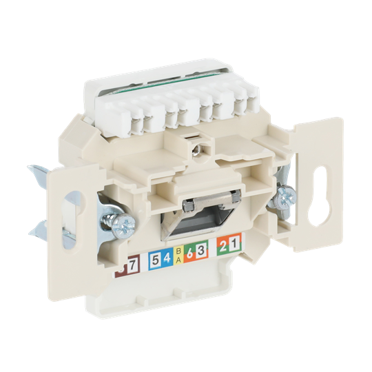 Flush Mounted Inserts Cat 6 RJ45 8(8) 1gang white – Görsel 3 / 4