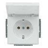 SCHUKO® socket insert with Hinged Lid studio white - Platform 63