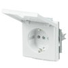 SCHUKO® socket insert with Hinged Lid studio white - Platform 63