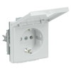 SCHUKO® socket insert with Hinged Lid studio white - Platform 63
