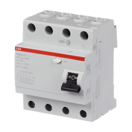 Residual Current Circuit Breaker FH200 - 4P - 30 mA - 40 A - Type AC – Image 3 of 3