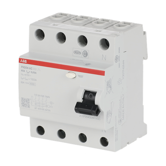 Residual Current Circuit Breaker FH200 - 4P - 30 mA - 63 A - Type AC – Image 3 of 3