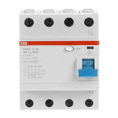 Residual Current Circuit Breaker F200 - 4P - 30 mA - 40 A - Type F