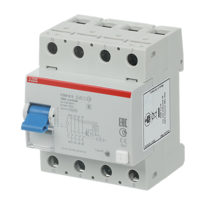 Residual Current Circuit Breaker F200 - 4P - 300 mA - 125 A - Type B