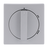 Cover plate with legend Symbol "1-2-3" for Level switch, Turn button aluminium silver - Platform 63