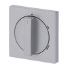Cover plate with legend Symbol "1-2-3" for Level switch, Turn button aluminium silver - Platform 63
