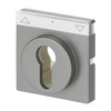 Cover plate with legend Symbol "arrows" or "0 - 1" for Venetian blind, Key stainless steel - Pure Stainless Steel