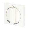 Cover plate with legend Loudspeaker Turn button ivory white - Platform 63