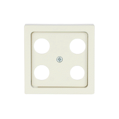 Cover plate SAT 4 gang ivory white - Platform 63