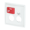 Cover plate Call module / Red 1 gang  studio white - Platform 63