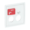 Cover plate Call module / Red 1 gang  studio white - Platform 63