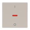 Rocker Characters 0 and 1 with Small Red Calotte for Switch/push button, Single rocker ivory white - Platform 63