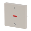 Rocker Characters 0 and 1 with Small Red Calotte for Switch/push button, Single rocker ivory white - Platform 63