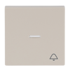 Rocker with legend Symbol "bell" with Small Transparent Calotte for Switch/push button, Single rocker ivory white - Platform 63
