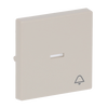 Rocker with legend Symbol "bell" with Small Transparent Calotte for Switch/push button, Single rocker ivory white - Platform 63