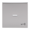 Rocker with legend Symbol "key" with Small Transparent Calotte for Switch/push button, Single rocker stainless steel - Pure Stainless Steel