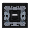 Rocker with legend Symbol "Socket" with Small Transparent Calotte for Switch/push button, Single rocker black matt - Platform 63