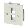 Cover plate Modular Jack 2 gang ivory white - Platform 63