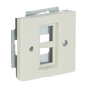 Cover plate Modular Jack 2 gang ivory white - Platform 63