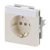 SCHUKO® Socket insert with labelling field with label space ivory white - Platform 63